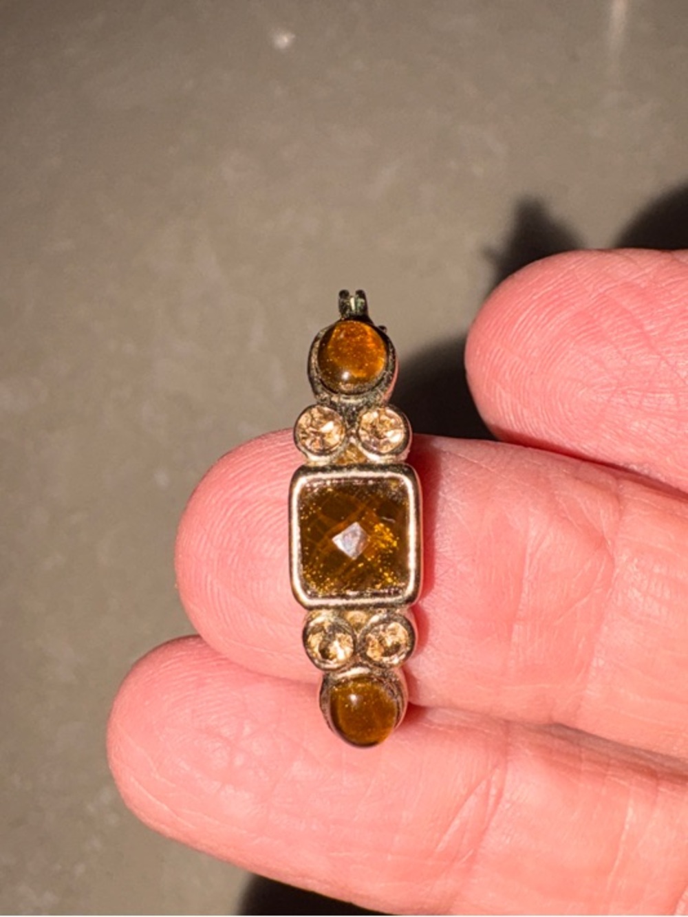 Gorgeous Gold-Tone multi-toned Brown Gemstone Earrings - Women Jewelry